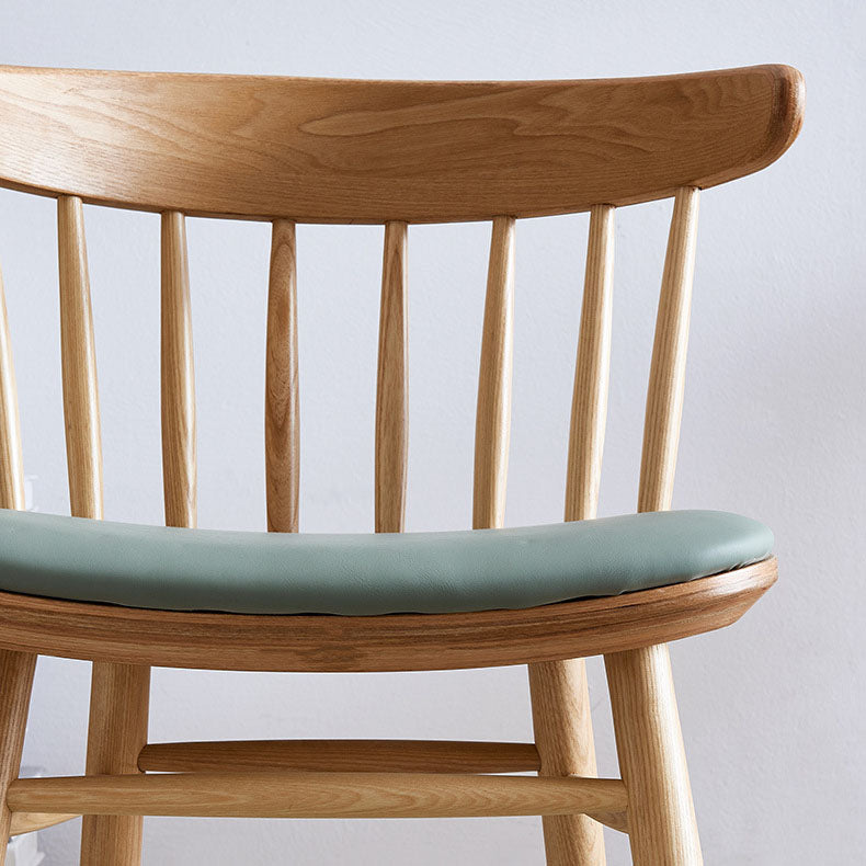 Traditional Windsor Back Chairs Dining Armless Chairs with Wooden Legs for Kitchen