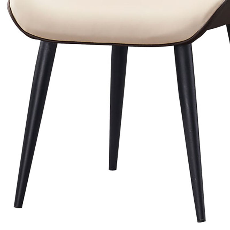 Industrial Wingback Parsons Chair for Kitchen Faux Leather Dining Chairs