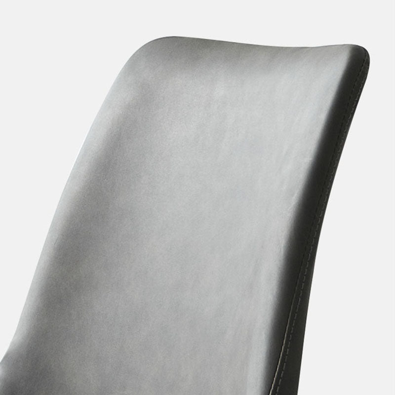 Industrial Faux Leather Dining Chairs Solid Back Chair for Kitchen