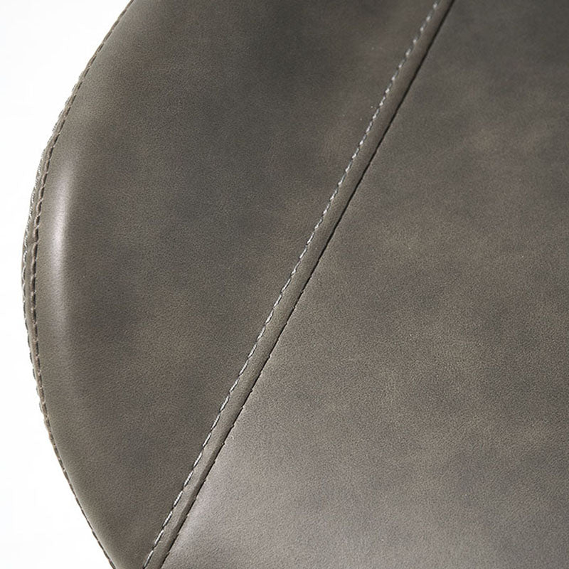 Industrial Faux Leather Dining Chairs Solid Back Chair for Kitchen