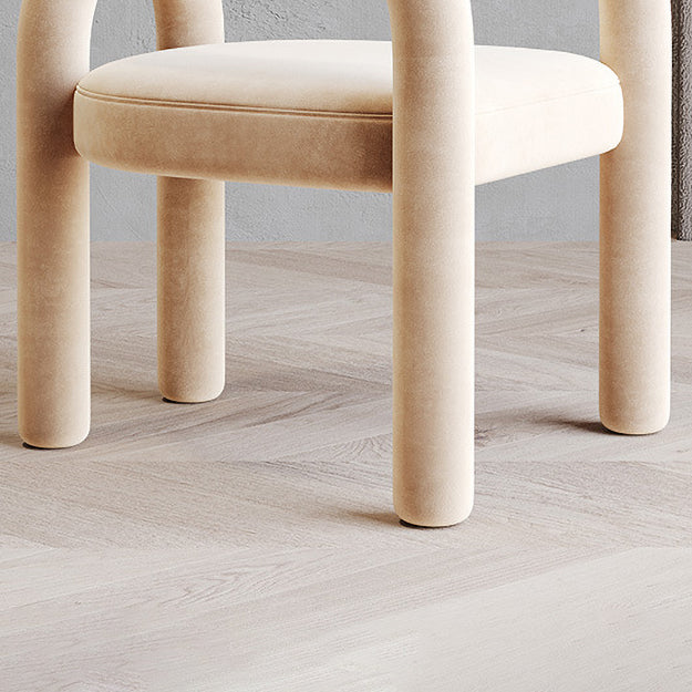 Matte Finish Open Dining Chair Designer Style Living Room Velvet Arm Chair