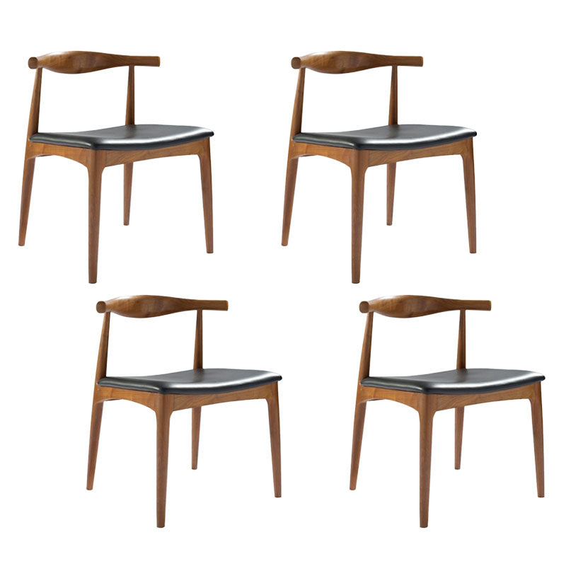 Wood Dining Side Chairs Industrial Style Open Back Side Chair for Kitchen