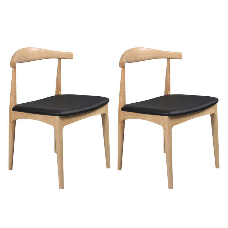 Wood Dining Side Chairs Industrial Style Open Back Side Chair for Kitchen