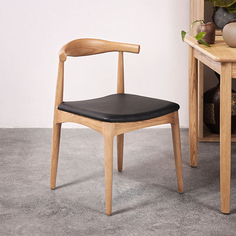 Wood Dining Side Chairs Industrial Style Open Back Side Chair for Kitchen