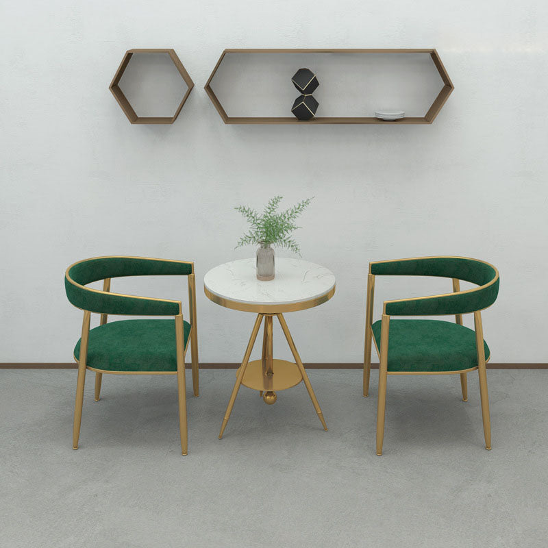 Fabric Dining Chairs Scandinavian Style Open Back Dining Side Chair for Home