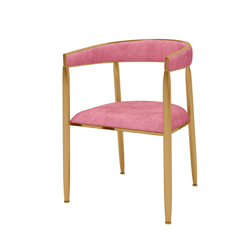 Fabric Dining Chairs Scandinavian Style Open Back Dining Side Chair for Home