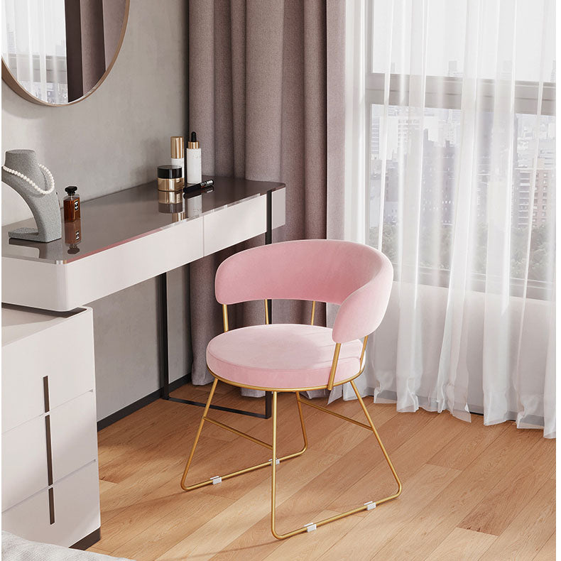 Upholstered Side Chairs Scandinavian Style Open Back Dining Side Chair