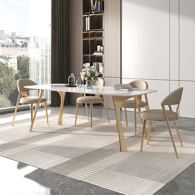 Glam Sintered Stone Dining Set 1/4/5/6/7 Pieces Dining Set for Dining Areas