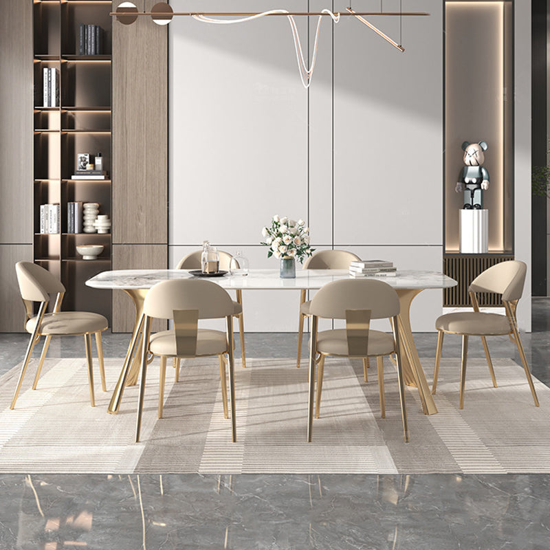 Glam Sintered Stone Dining Set 1/4/5/6/7 Pieces Dining Set for Dining Areas