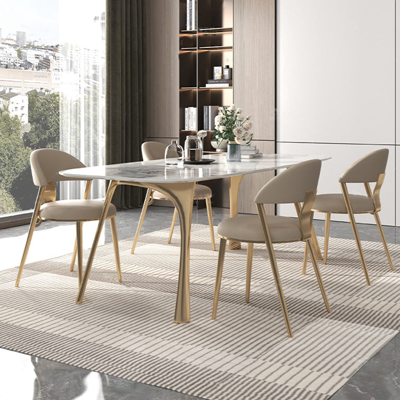 Glam Sintered Stone Dining Set 1/4/5/6/7 Pieces Dining Set for Dining Areas