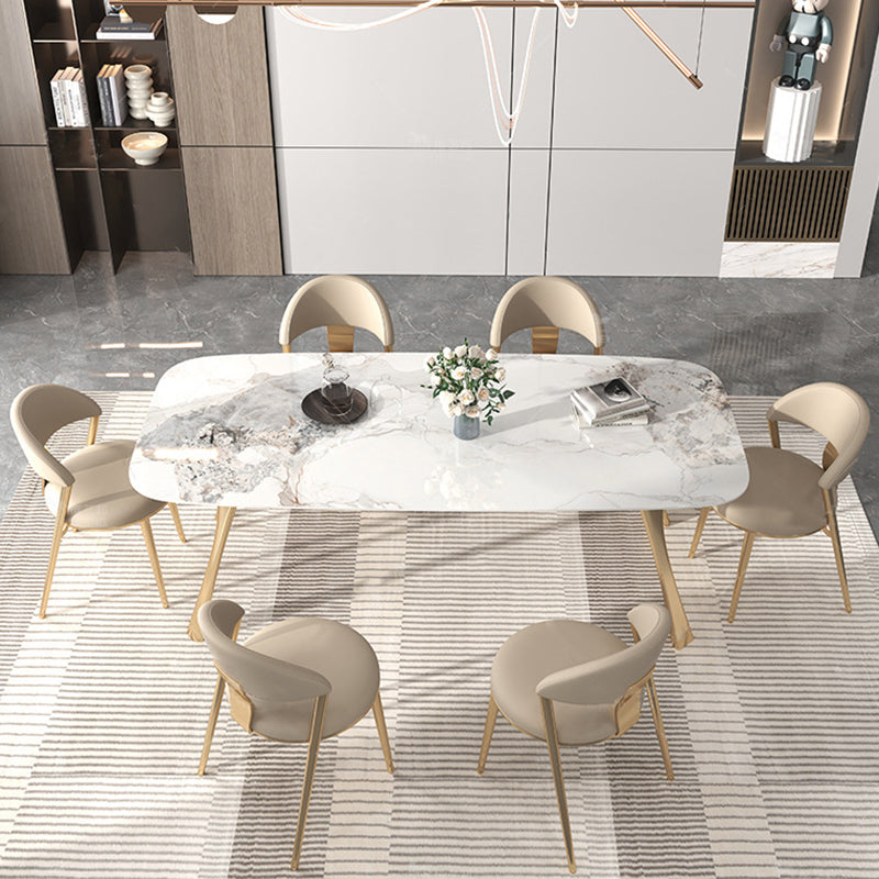 Glam Sintered Stone Dining Set 1/4/5/6/7 Pieces Dining Set for Dining Areas