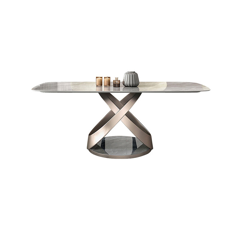 Modern Stone Top Dining Table Set 1/2/5/6 Pieces Rectangle Indoor Dinette Set