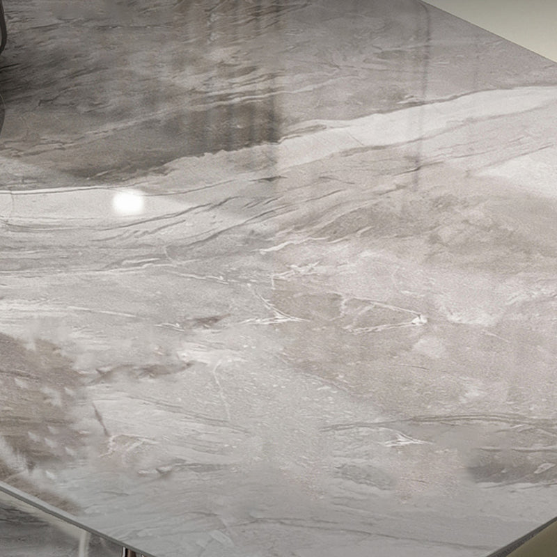 Modern Stone Top Dining Table Set 1/2/5/6 Pieces Rectangle Indoor Dinette Set