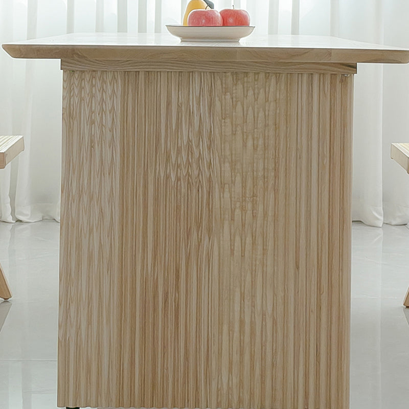 Rectangle Dining Table Set 1/2/5 Pcs Solid Wood Dining Table and Chairs