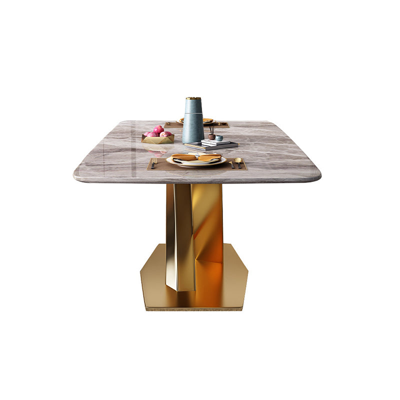 Glam Style Sintered Stone Dining Set Rectangle 1/4/5/7 Pieces Dining Set for Dining Areas