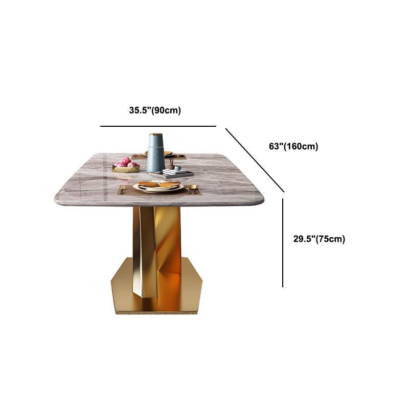 Glam Style Sintered Stone Dining Set Rectangle 1/4/5/7 Pieces Dining Set for Dining Areas