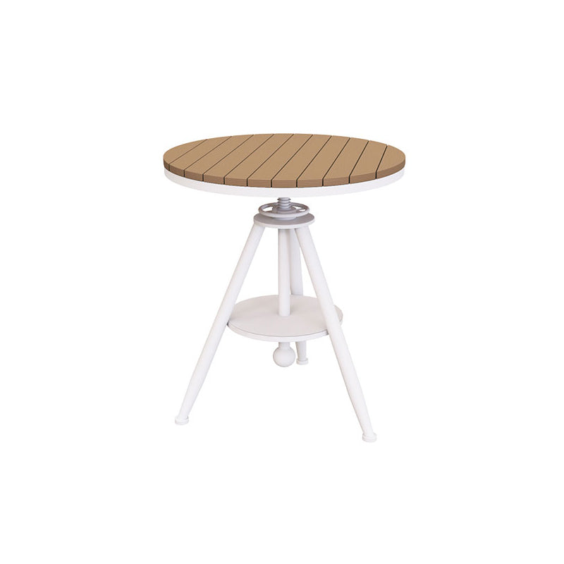 Modern Outdoor Dining Table Set 1/3/4/5 Pieces Round Wood and Metal Dinette Set