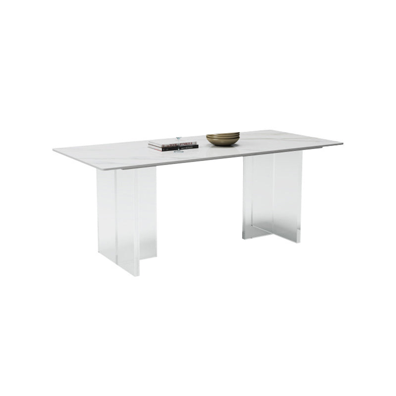 Modern Rectangle Sintered Stone Table Set 1/4/5/6/7/8 Pieces Dining Set