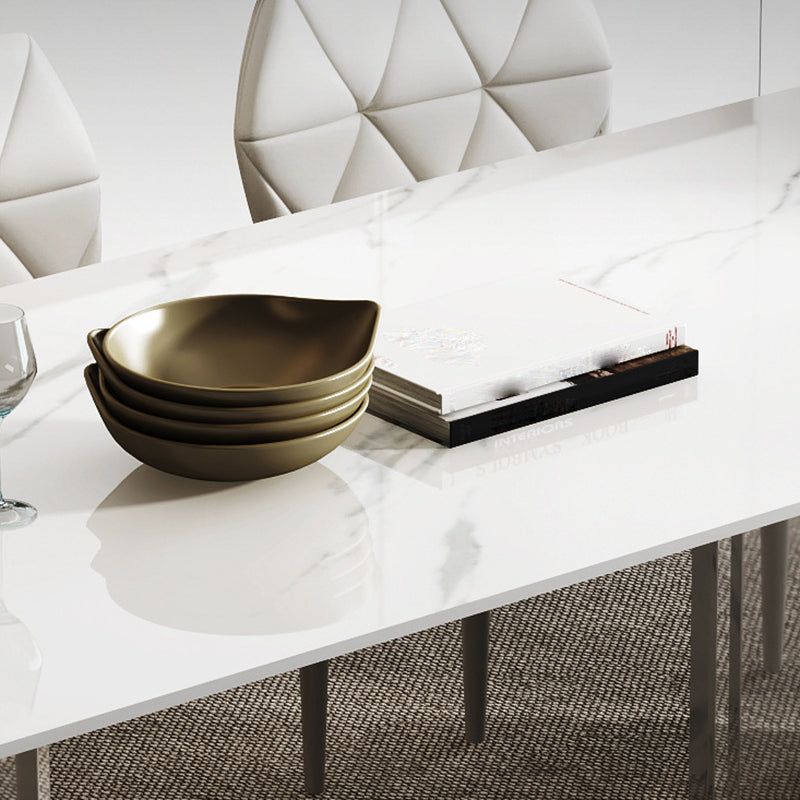 Modern Rectangle Sintered Stone Table Set 1/4/5/6/7/8 Pieces Dining Set