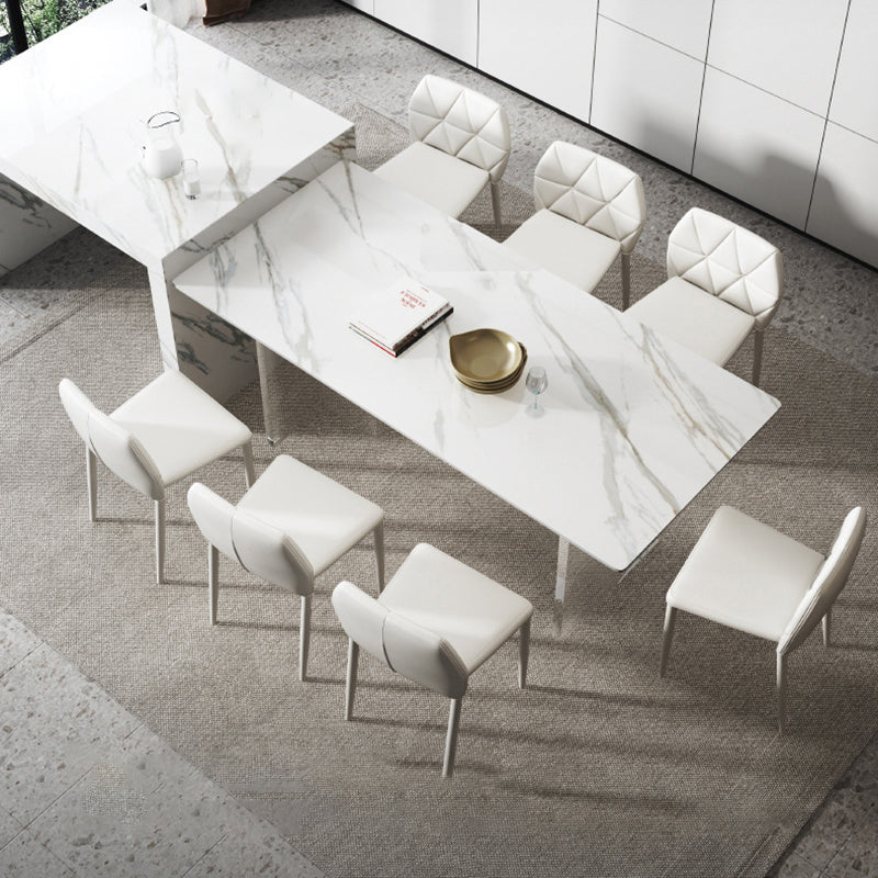 Modern Rectangle Sintered Stone Table Set 1/4/5/6/7/8 Pieces Dining Set