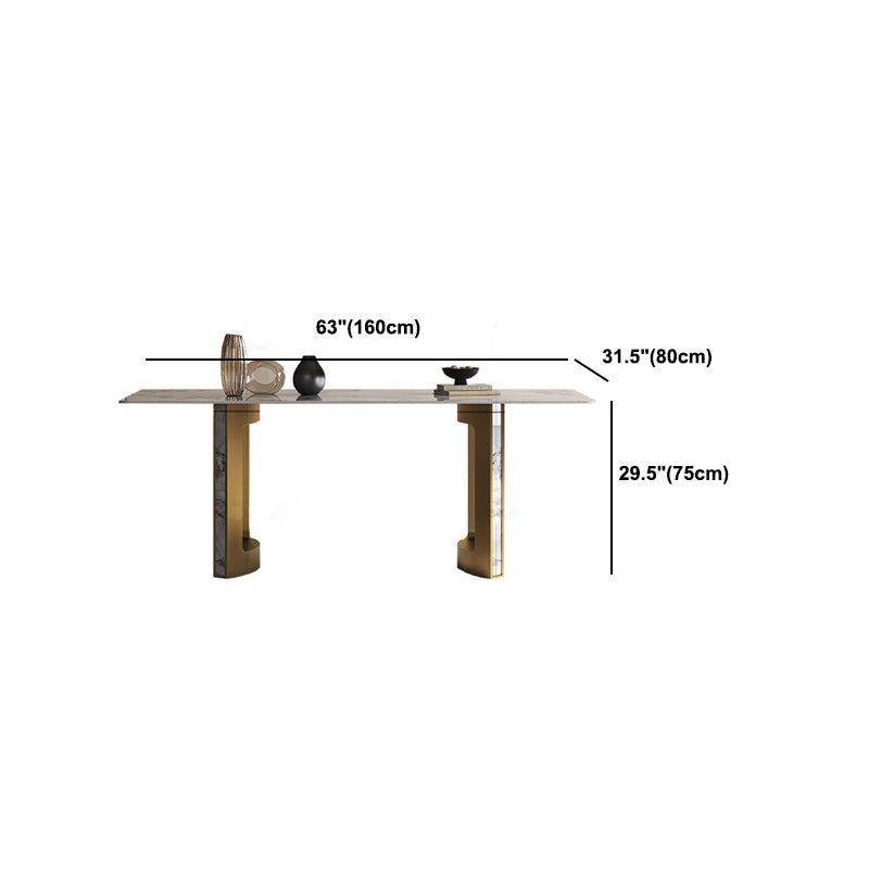 Glam Style Sintered Stone Dining Set Rectangle 1/2/3/5/7 Pieces Dining Set