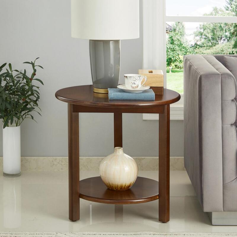 Solid Wood 3 Legs End Table Nordic Minimalist Round Side End Table