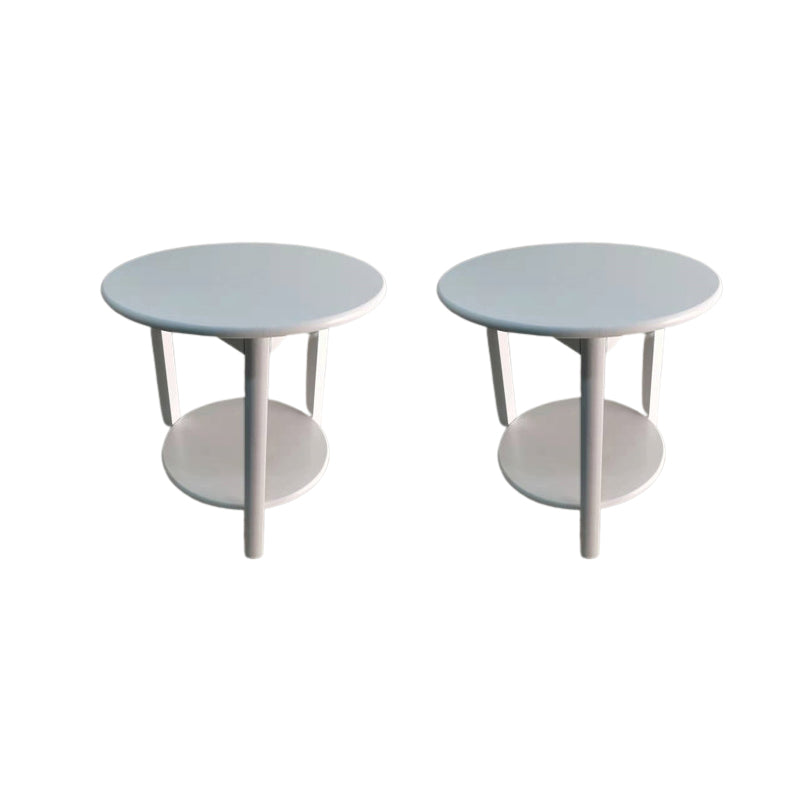 Solid Wood 3 Legs End Table Nordic Minimalist Round Side End Table