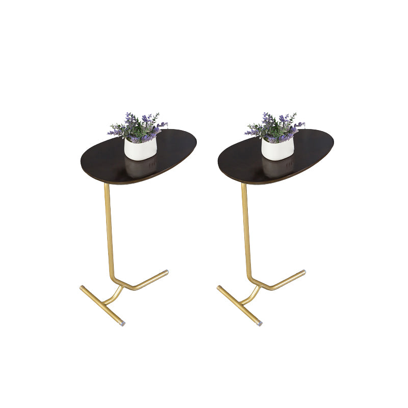 Wood Pedestal Side Table Modern Minimalist End Table for Living Room