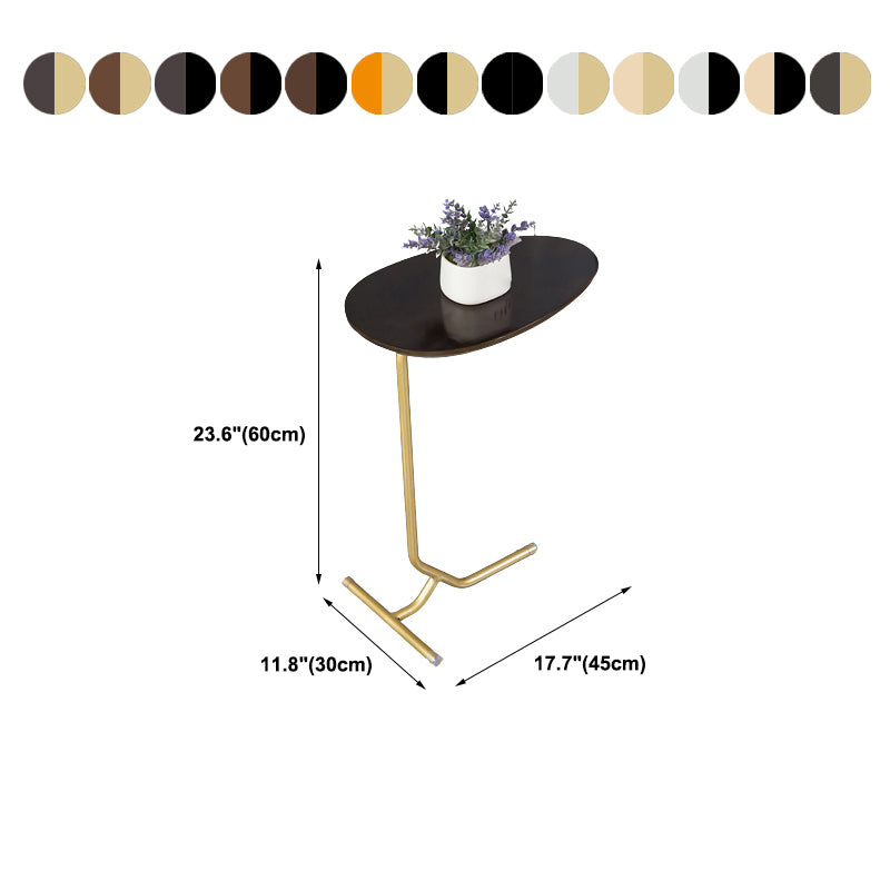 Wood Pedestal Side Table Modern Minimalist End Table for Living Room