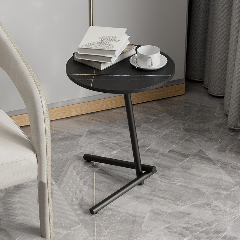 Minimalist Pedestal End Table Modernist Round Side End Table