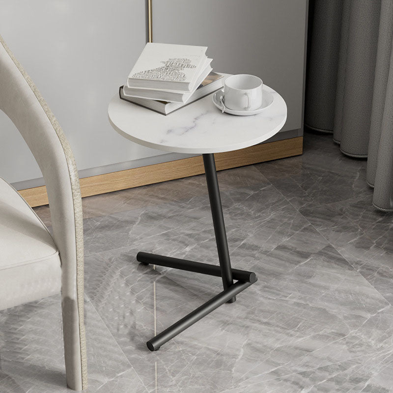 Minimalist Pedestal End Table Modernist Round Side End Table