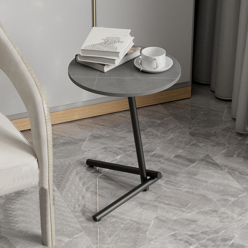 Minimalist Pedestal End Table Modernist Round Side End Table