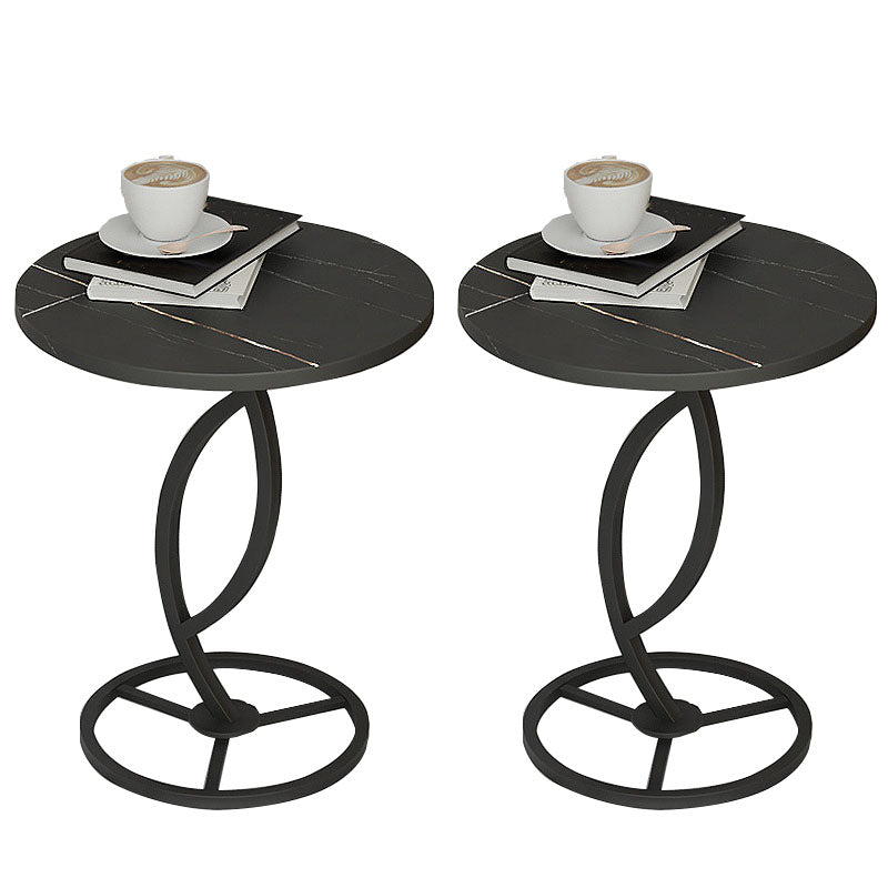 20.8 inch Tall Pedestal End Table Modernist Round Side End Table