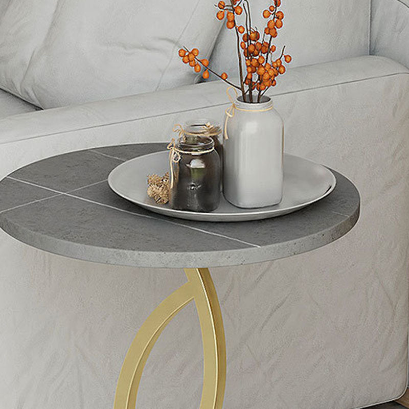 20.8 inch Tall Pedestal End Table Modernist Round Side End Table