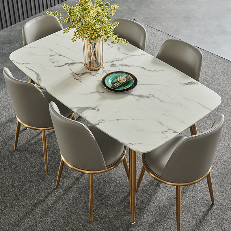 Indoor Rectangle 1/4/5/7 Pieces Dinette Set Stone Legs Dining Table Set