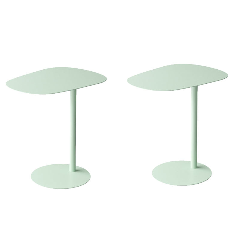 Pedestal Iron Side End Table Mid-Century Rectangular Side Table