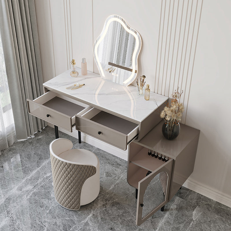 2 Storage Drawers Makeup Vanity Desk Table Solid Wood Vanity