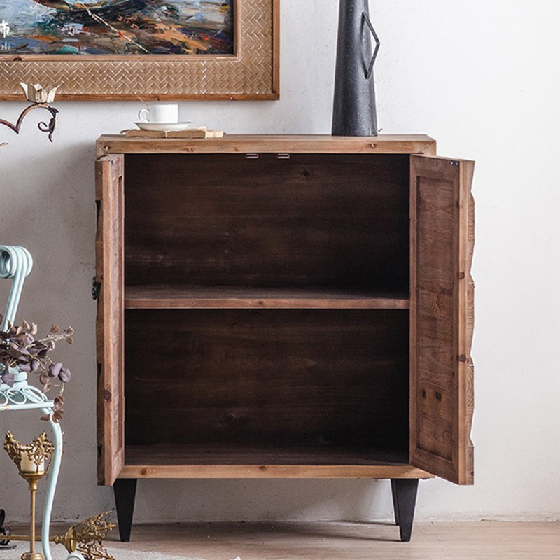 Brown Chest with Drawers , Distressed Wood Rectangle Cabinet