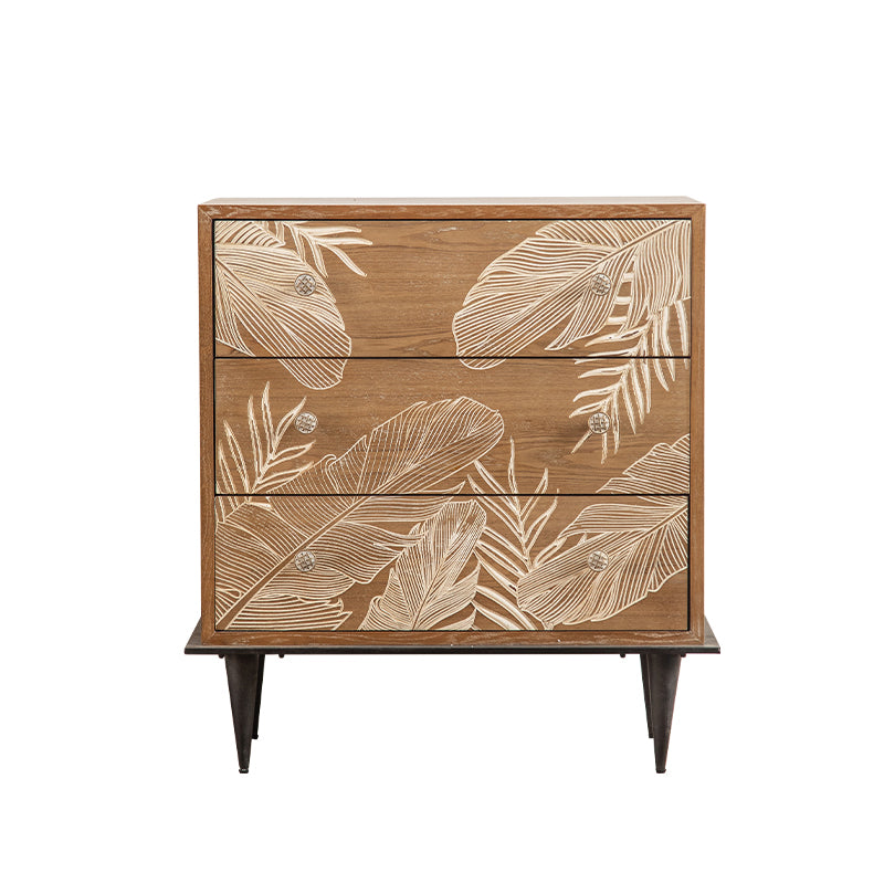 Brown Chest with Drawers , Distressed Wood Rectangle Cabinet