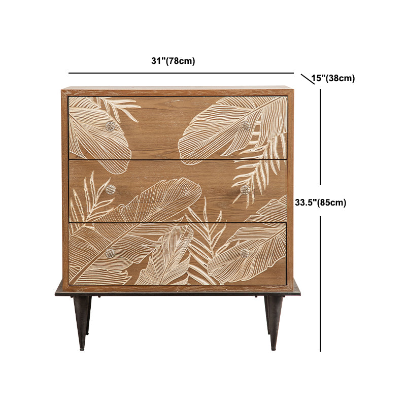 Brown Chest with Drawers , Distressed Wood Rectangle Cabinet