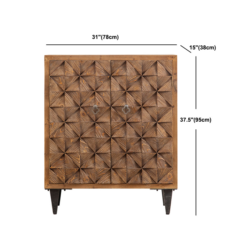 Brown Chest with Drawers , Distressed Wood Rectangle Cabinet