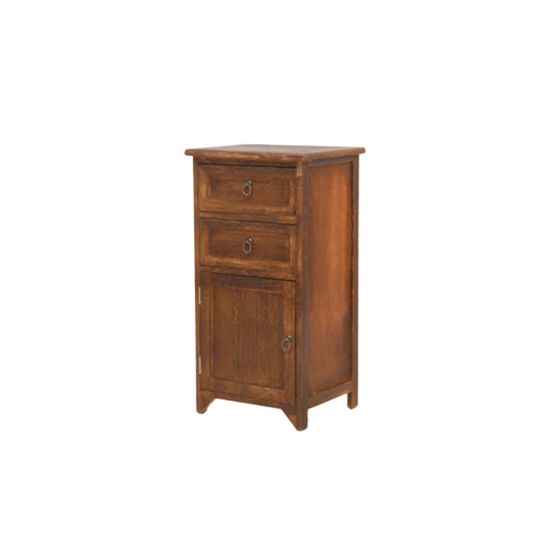 Industrial Bracket  Legs Accent Cabinet with Door and Drawers Storage Cabinet