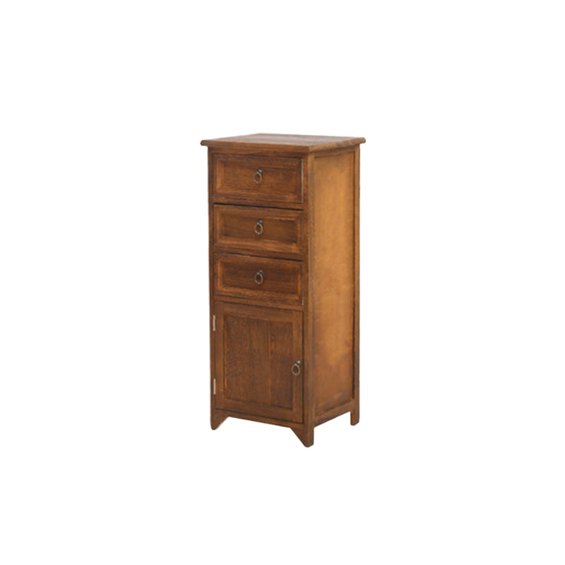 Industrial Bracket  Legs Accent Cabinet with Door and Drawers Storage Cabinet