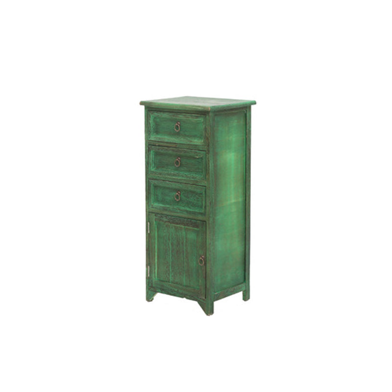 Industrial Bracket  Legs Accent Cabinet with Door and Drawers Storage Cabinet