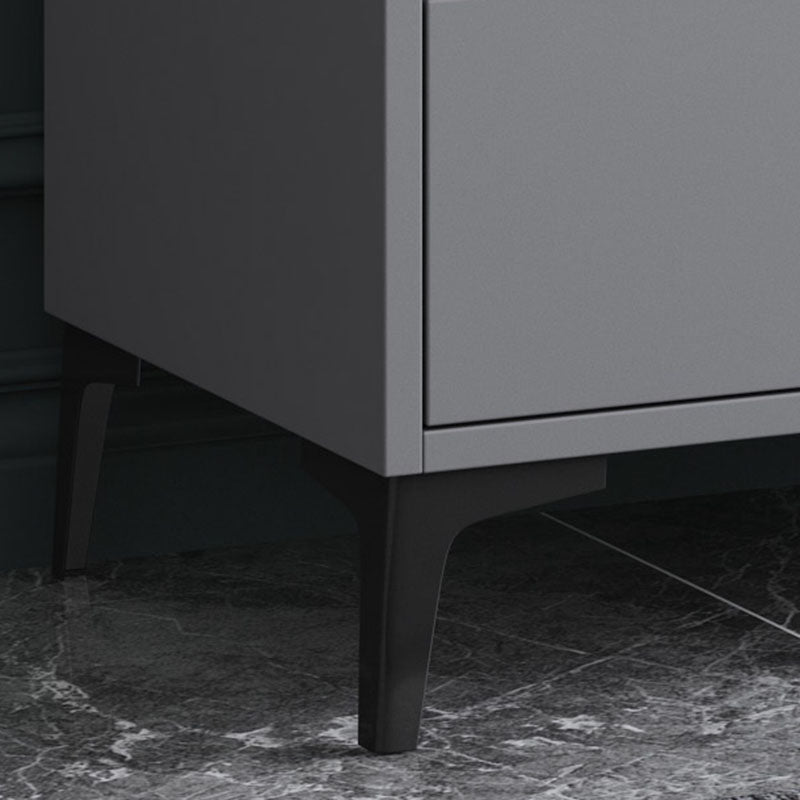 Modern Gray Storage Chest Soft-Close Drawers Wood Dresser for Bedroom