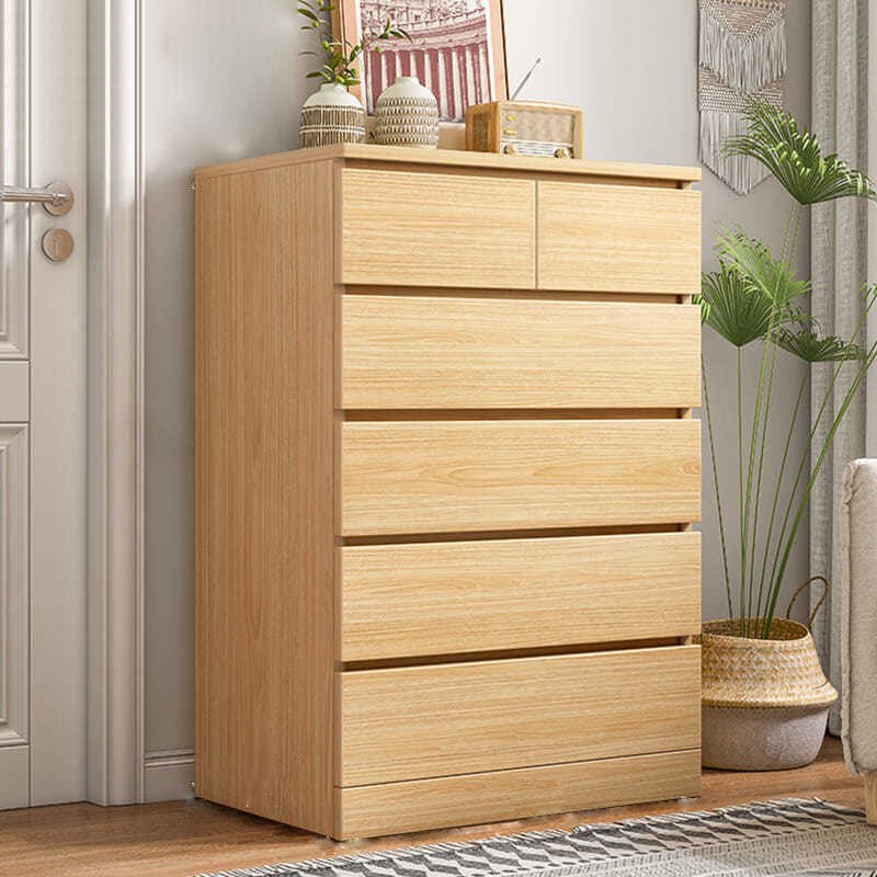 Contemporary Wood Storage Chest Dresser Bedroom Vertical Dresser
