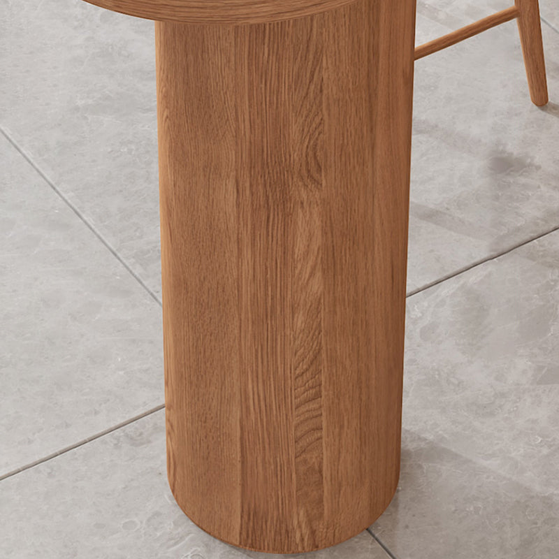 Specialty Pine Wood Top Bar Table Matte Finish Contemporary Pub Table