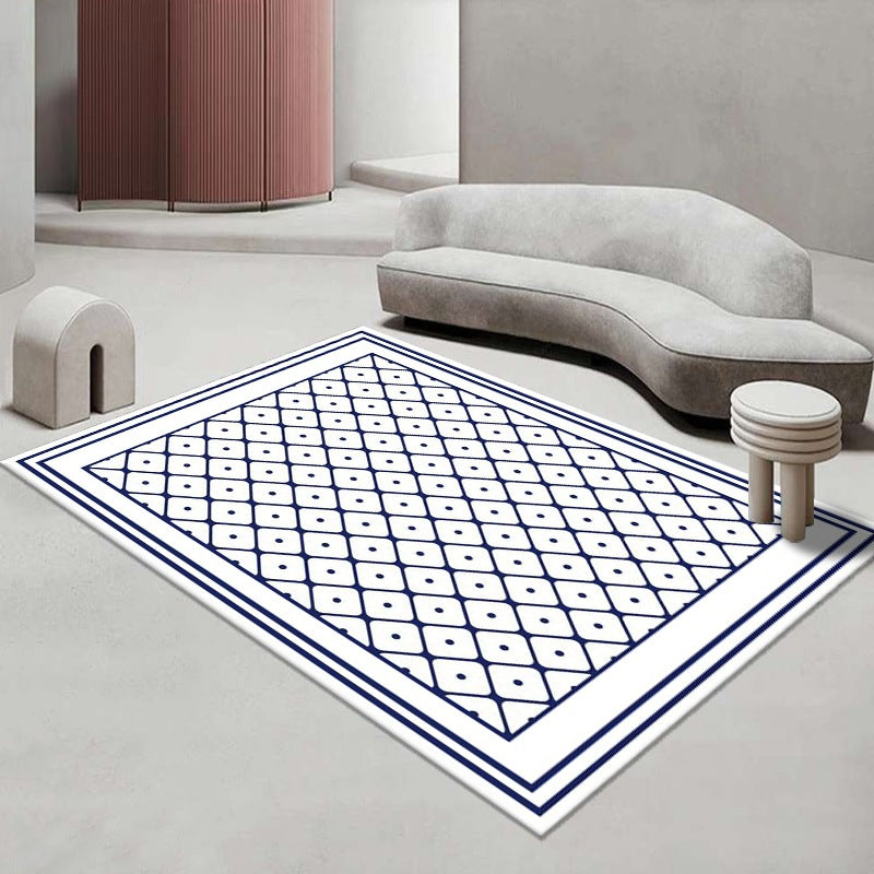 Modern Area Rug Funky Contrast Panel Rug Polyester Stain Resistant Carpet for Living Room