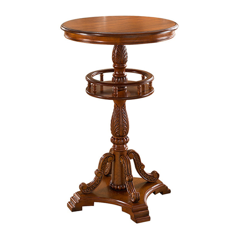 Modern 1/3 Pieces Solid Wood Pub Table Set Round Counter Table for Dining Room