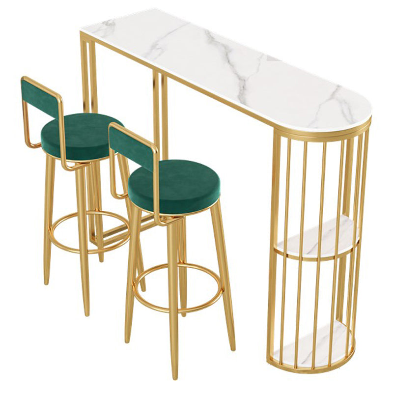 Luxurious Irregular Shape Bar Table Set 1/2/3 Pieces Sintered Stone Counter Table Set